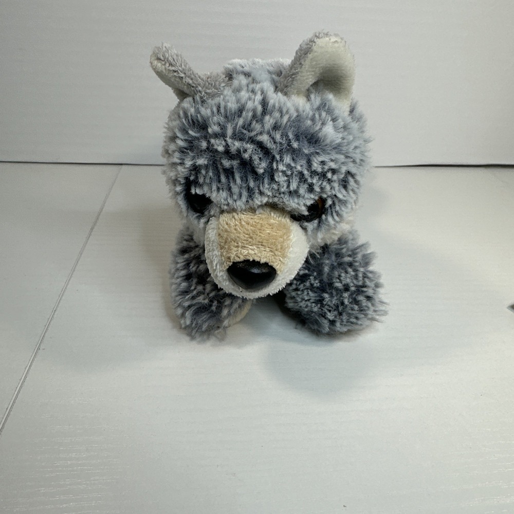 Aurora Small Stuffed Animal Plush Blue Gray Wolf Arctic Fox Dog Toy 9"